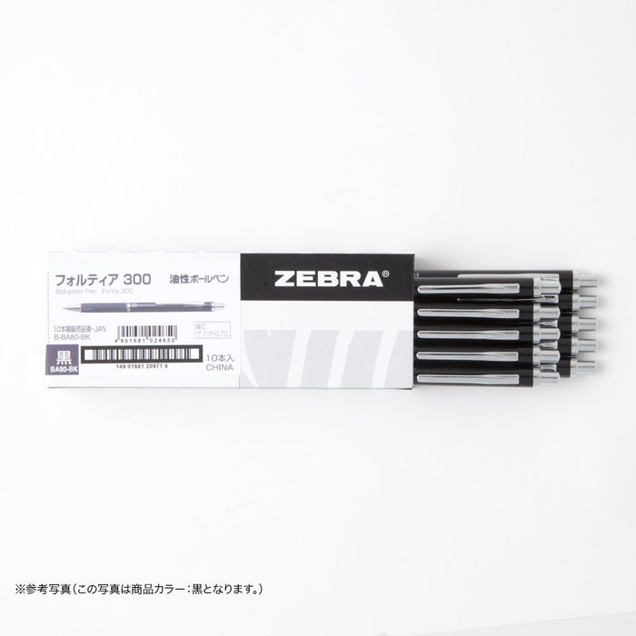 Zebra Fortia 300 Blue Oil-Based Ballpoint Pen Pack of 10