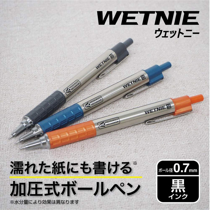 Zebra 0.7mm Black Ink Oil-Based Ballpoint Pen with Orange Barrel Wet Knee