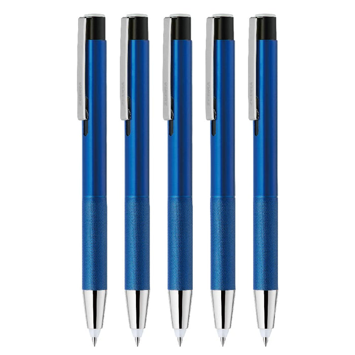 Zebra Light Α 0.7mm Black Ink Oil-Based Ballpoint Pen White Shaft Set of 5