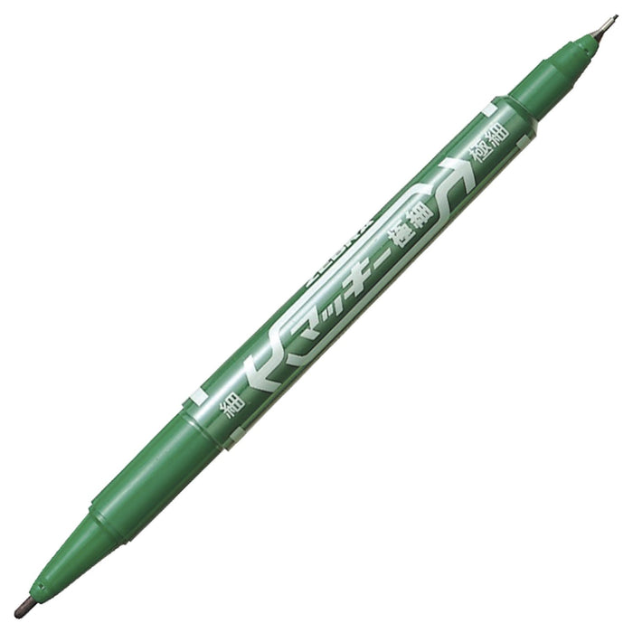 Zebra Mackie Extra Fine Green Oil-Based Pen Pack of 10 B-Mo-120-Mc-G