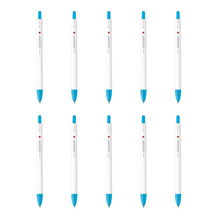 Zebra Clickart Light Blue Water-Based Pen - Pack of 10 Pens