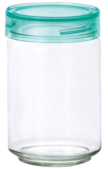 Aderia 1000Ml Green Glass Canister - Airtight Container for Seasoning and Coffee Beans Storage