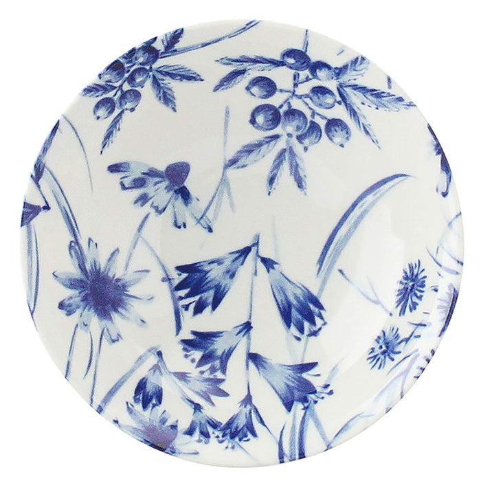 Aito Seisakusho Botanical Bowl Plate 17cm Bellflower Mino Ware Dishwasher Safe Japan 288259