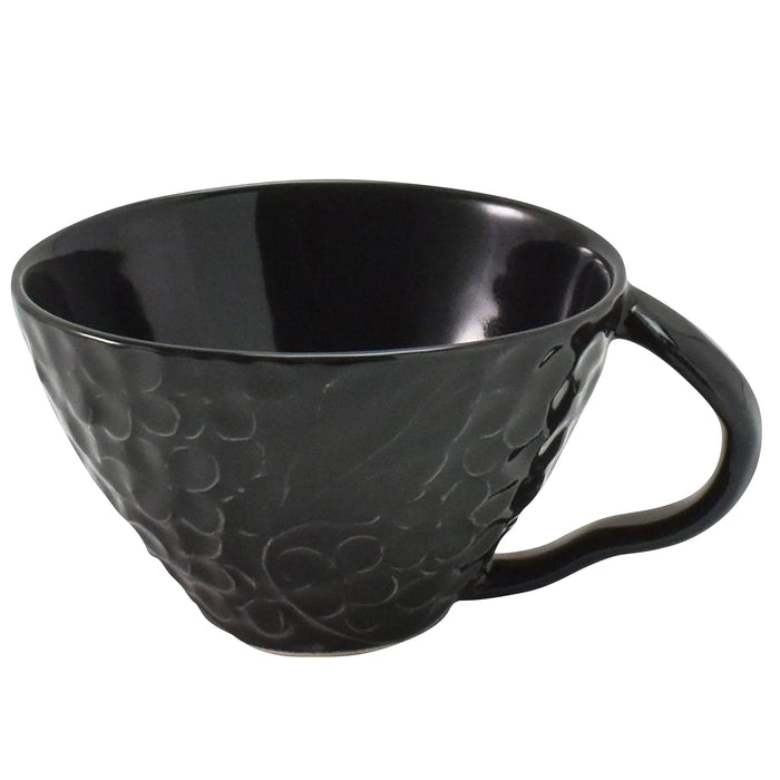 Aito Lien Lien Soup Cup Mug 330ml Black Mino Ware Japan 267902