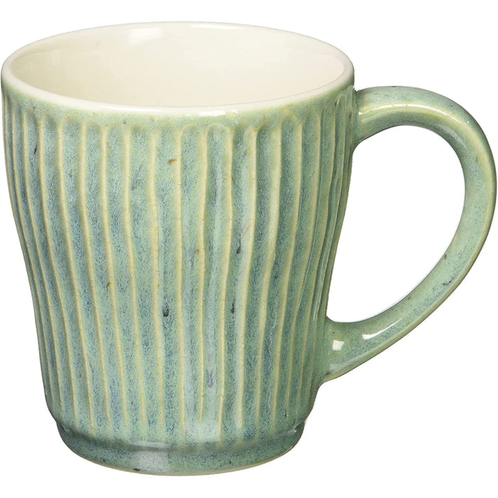 Aito Ripple Mug 330ml Light Green Mino Ware Japan 266404