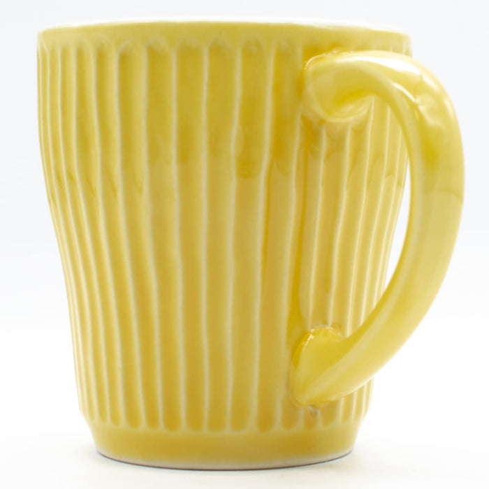 Aito Ripple Mug 330ml Yellow MW/DW Safe Japan 266344