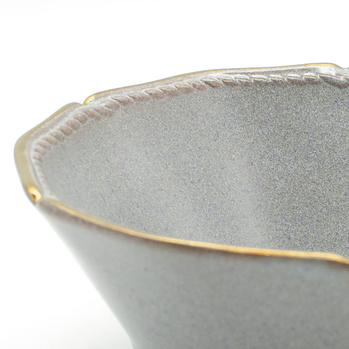 Aito Stitch Salad Bowl Pot 15cm Gray Mino Ware 111060