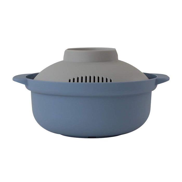 Convenient Microwave Pot for Easy Recipes - Ne Rakuchin Recopo Nim-118-Bl Blue