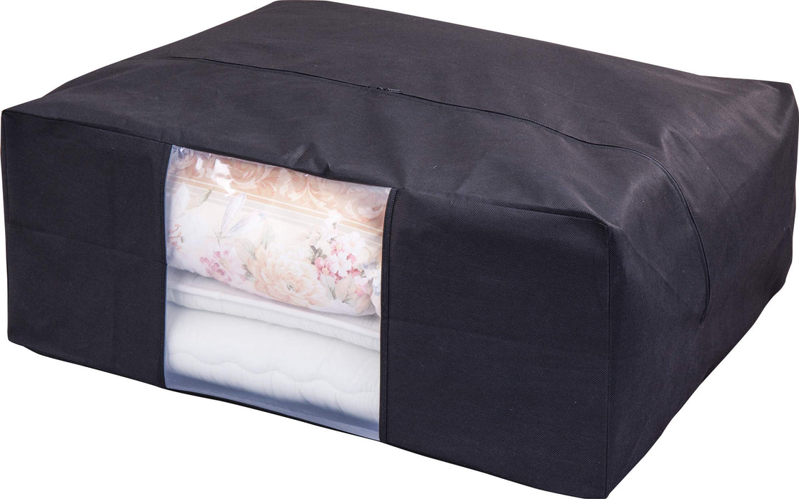 Astro Japan Futon Storage Bag Set - Black Non-Woven Fabric, Antibacterial & Odor Resistant