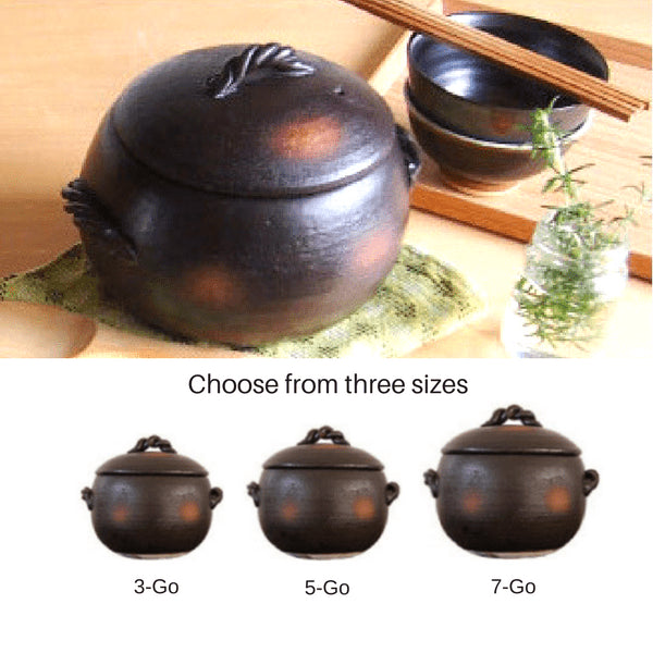 Banko Ware Stoneware Donabe 砂鍋電鍋 3 合 - 終極煮飯解決方案