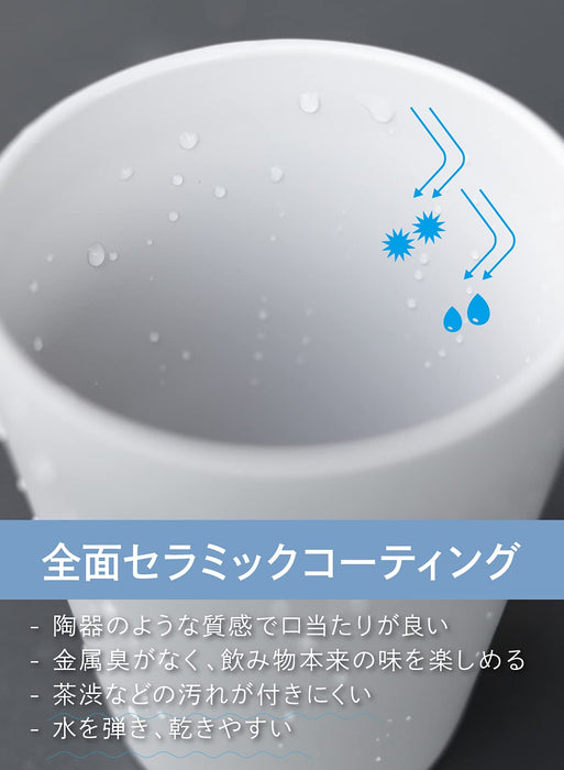 CB 日本白色 240 毫升真空絕緣鋼製玻璃杯可用洗碗機清洗