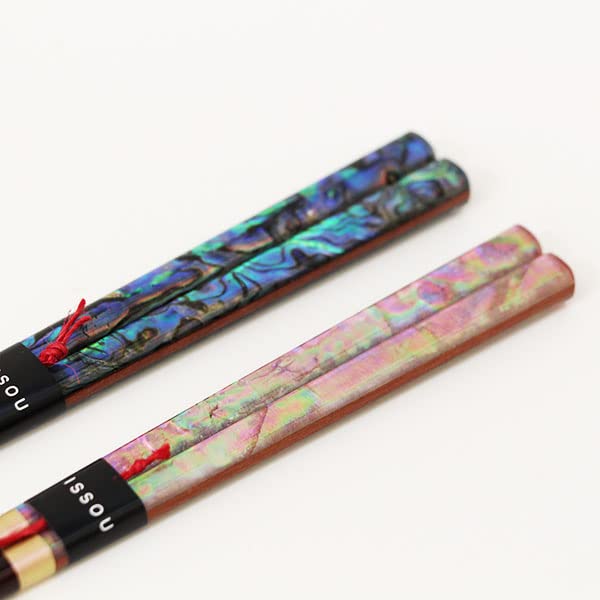 Kobayashi Lacquerware Miyabi Raden Chopsticks - 2 Pairs, Made in Japan