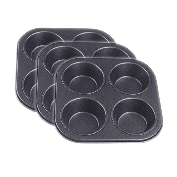 Cz-Ing 4-Cavity Non-Stick Muffin Pan | Carbon Steel Baking Mold Tray | Japan