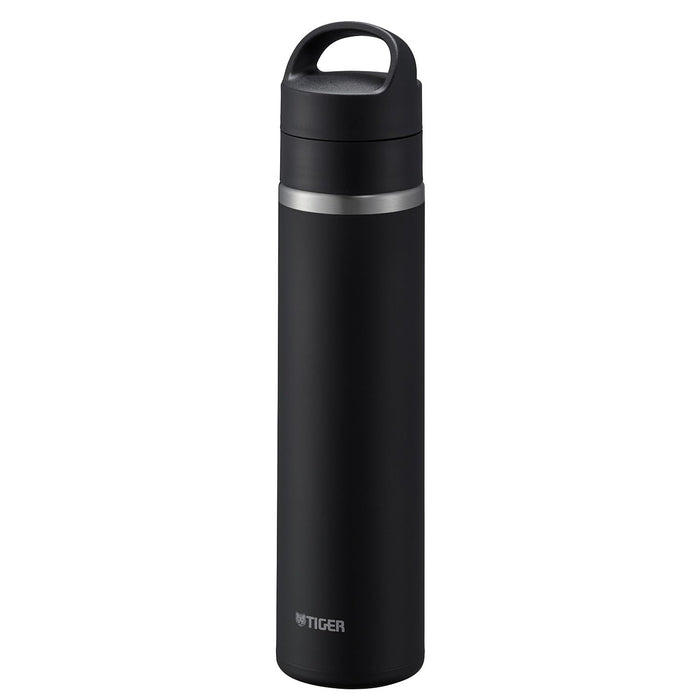 Tiger Thermos 600ml Vacuum Insulated Carbon Steel Beer Bottle w/Handle & Holder MKB-T060KK Black