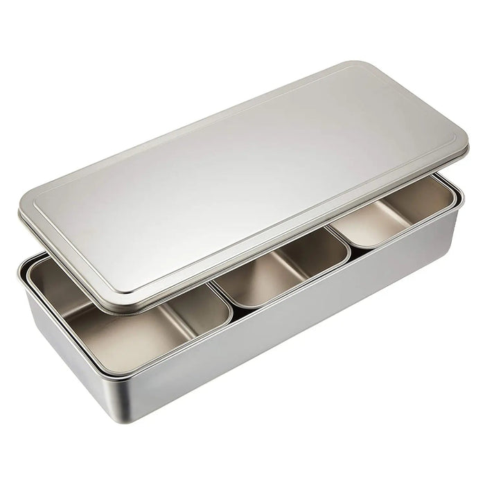 Ebm Stainless Steel Yakumi Seasoning Container - 3 Compartments