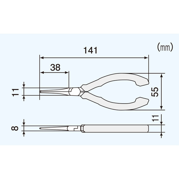 Engineer Miniature Long Nose Pliers ESD 141mm PS-03