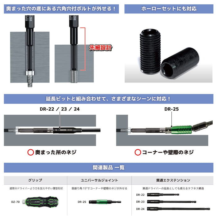 Engineer Nejisaurus Mogura DBZ-450 5mm 六角钻头套装