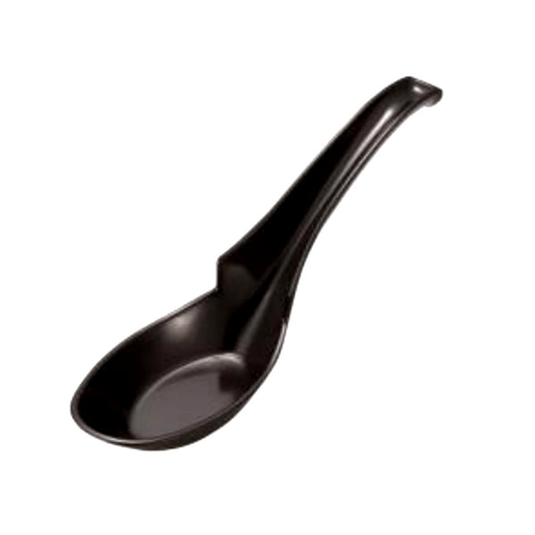 Entec Black Melamine Renge Soup Spoon - 16cm with Hooked Handle