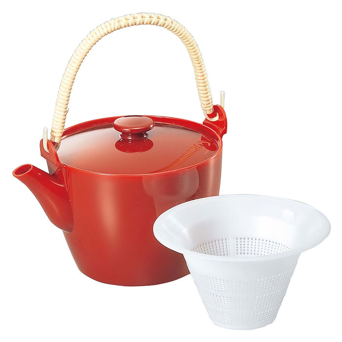 Premium 1.0L Plastic Dobin Teapot by Entec - Enhance Your Tea Experience