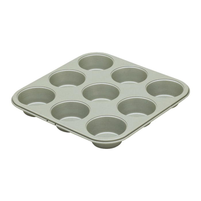 Fuji Horo Japan Enamel Candy Muffin Mold 9P - Fluorine Treated Bakeware