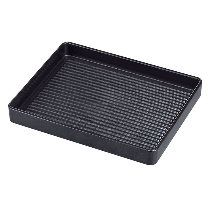 Fukui Craft 26cm Black Rectangular Meat Plate