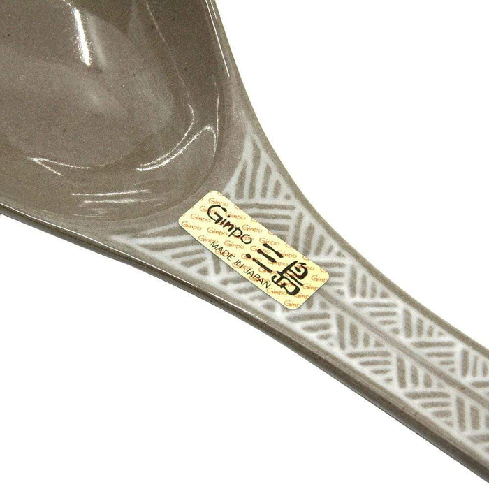 Ginpo Banko Ware Renge Soup Spoon & Spoon Rest - Large Spoon Rest