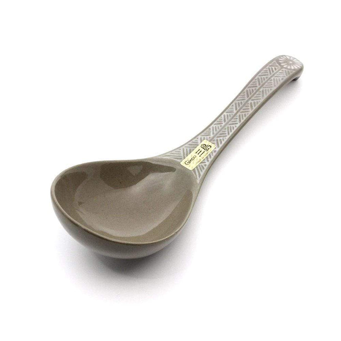 Ginpo Banko Ware Renge 湯匙和湯匙架小 - 緊湊型 Renge Spoon