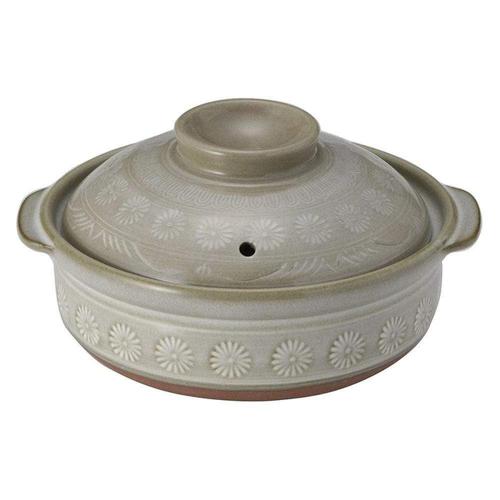 Ginpo Mishima 19Cm Japanese Non-Induction Donabe Casserole