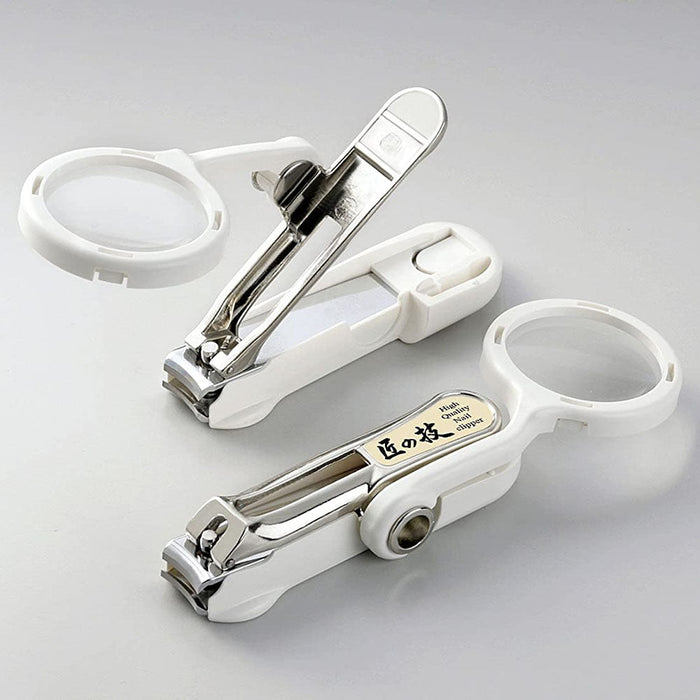 Premium Green Bell Japan Takuminowaza Nail Clippers with Magnifying Glass