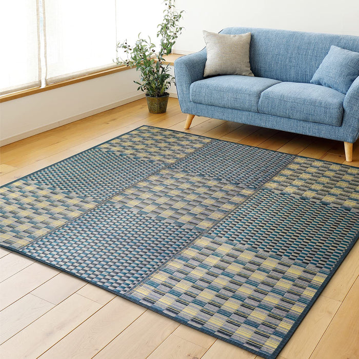 Hagihara Igusa Compact Rug - Japan Blue Backing, Optimal Size for User-Friendly Website