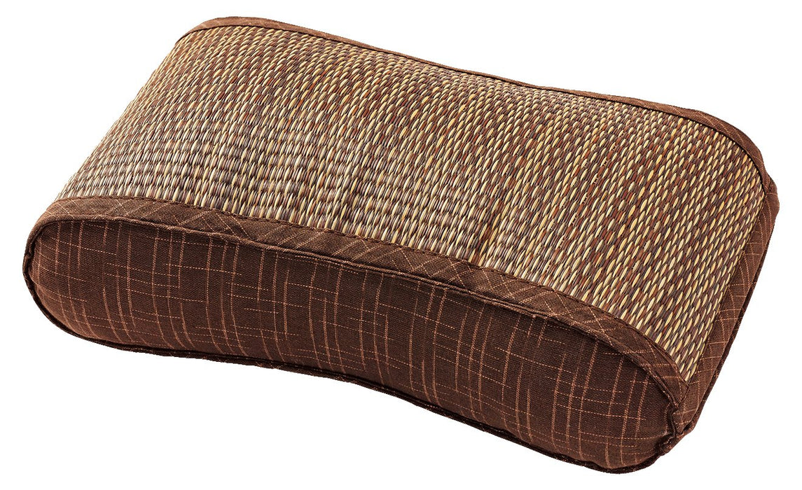 Hagihara Igusa Wave Pillow - South Wind Brown 35X20X10 Memory Foam