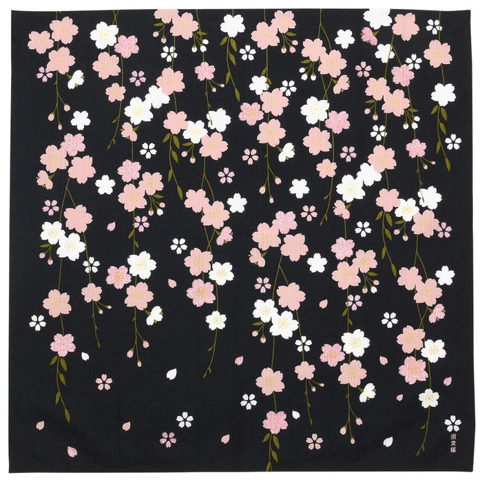 Hama Pattern Furoshiki 50厘米 - 黑色日本樱花