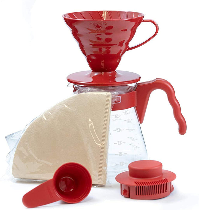 Hario V60 02 Coffee Drip Set 1-4 Cups Red VCSD-02R