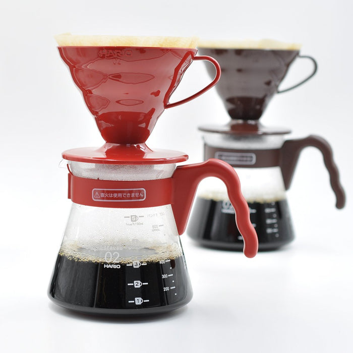 Hario V60 02 Coffee Drip Set 1-4 Cups Red VCSD-02R