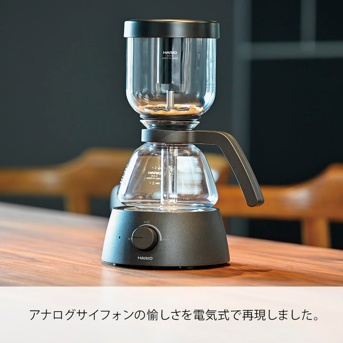 Hario 电动咖啡虹吸壶 3 杯 360 毫升 黑色 ECA-3-B