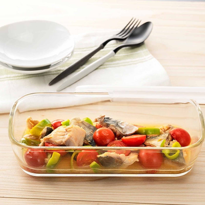 Hario Japan Clear Glass Storage Container - 1400ml Square Design