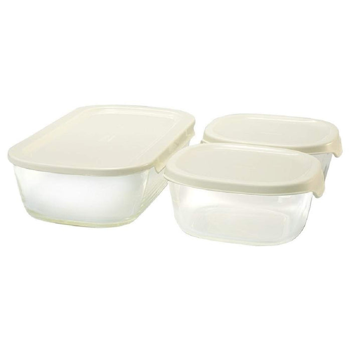 Hario Kstl-M-3006-Ow Heat Resistant Glass Container M Set 3 Japan