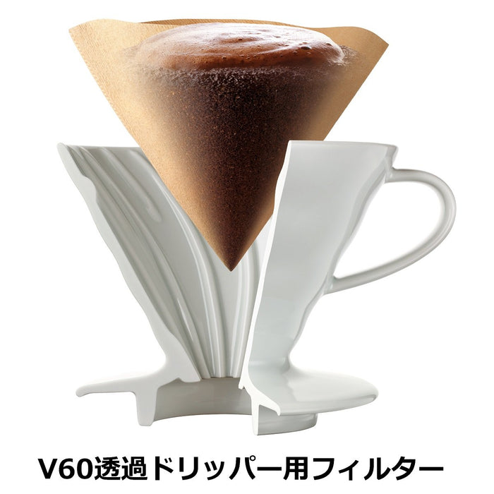 Hario V60 陶瓷滴头套装 1-4 杯 白色 XVDD-3012W 日本