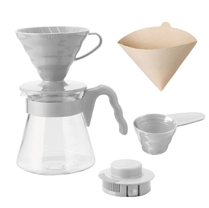 Hario V60 Coffee Server Set 1-4 Cups VCSD-02PGR Japan