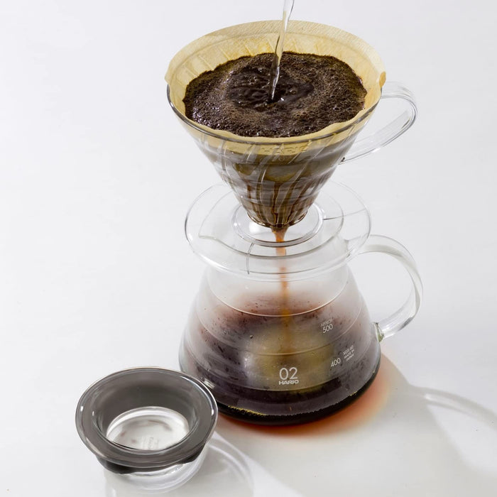 Hario V60 玻璃勺 600 毫升 2-5 杯 微波炉安全 XGSR-60-TB