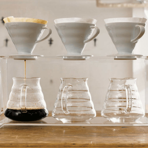 Hario V60 Arita Porcelain Handcrafted Pour Over Coffee Dripper (1-2 Cups) + Scoop