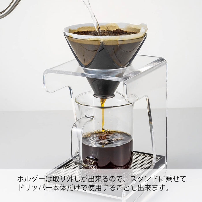 Hario V60 VDMU-02-TB 1-2 杯咖啡滴頭日本製造透明黑色