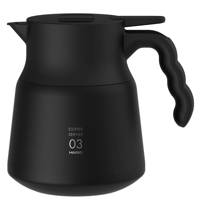 Hario V60 耐熱不鏽鋼伺服器 Plus 800Ml - 黑色 Vhsn-80-B