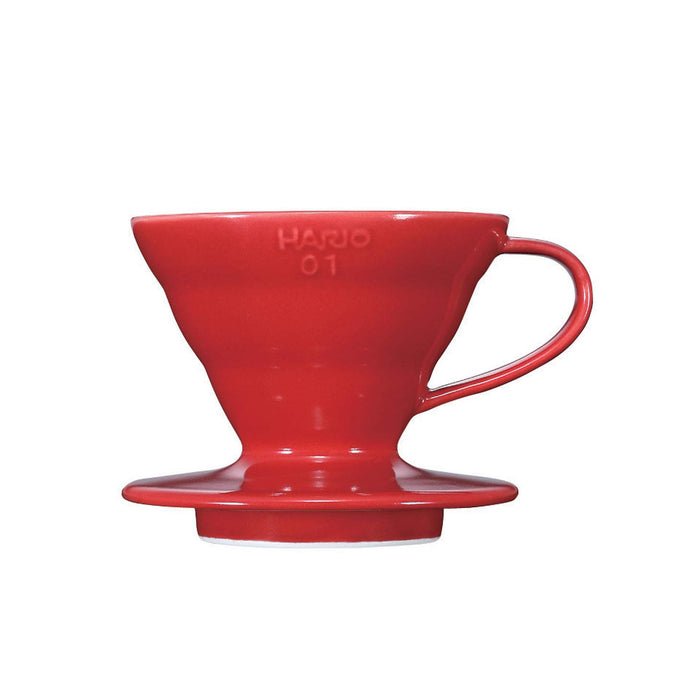 Hario V60 Ceramic Red Coffee Dripper 01 - Japanese Design - 1-2 Cup Capacity