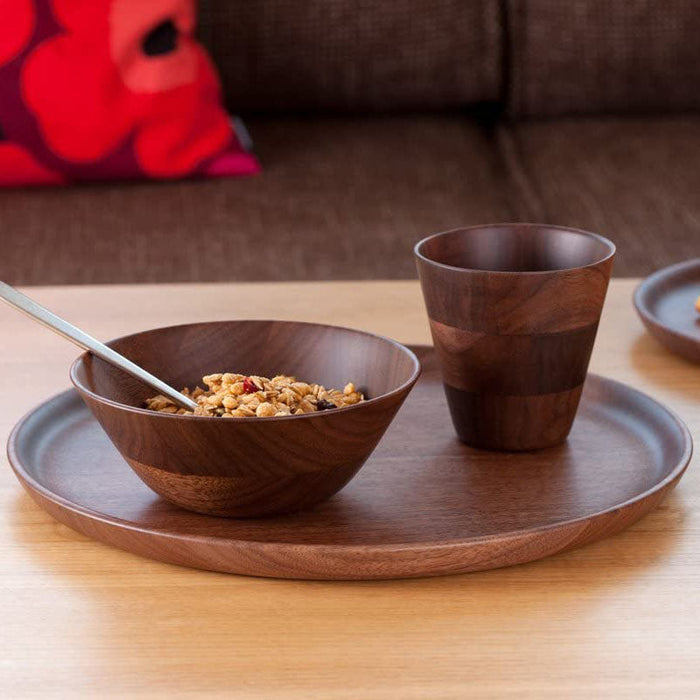 Premium Walnut Wooden Dish - Small Size for Hikiyose Collection