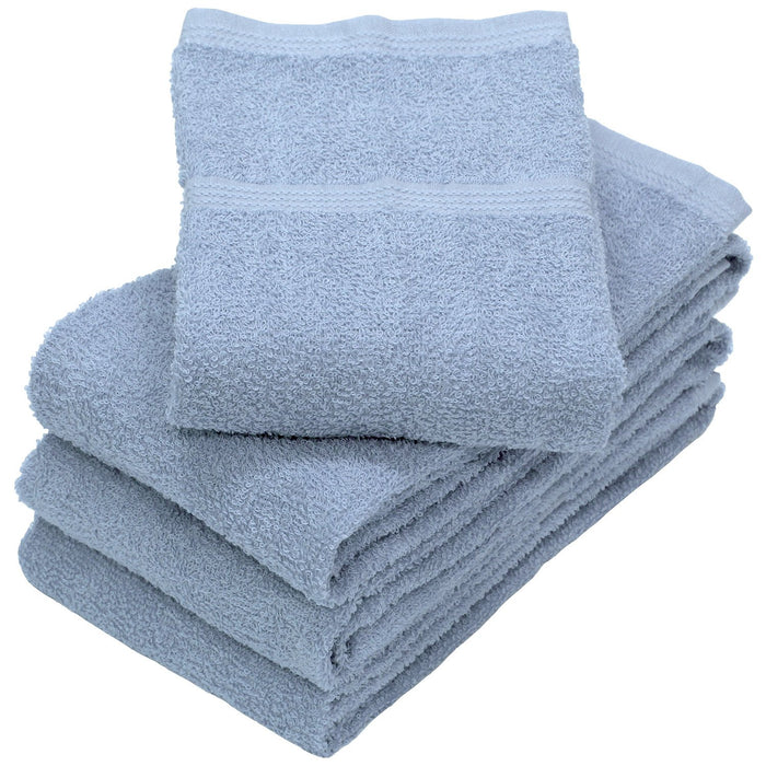 Hiorie Japanese Big Face Towel Set - 4-Piece Blue Senshu Towel - 40x100cm Daily Towel