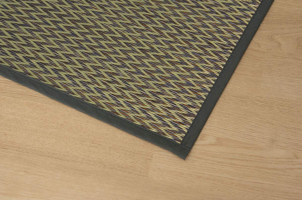 Ikehiko Gray Rush Rug Carpet - Japanese Hanagoza Dx Pia Edoma 2 Tatami - 174X174Cm