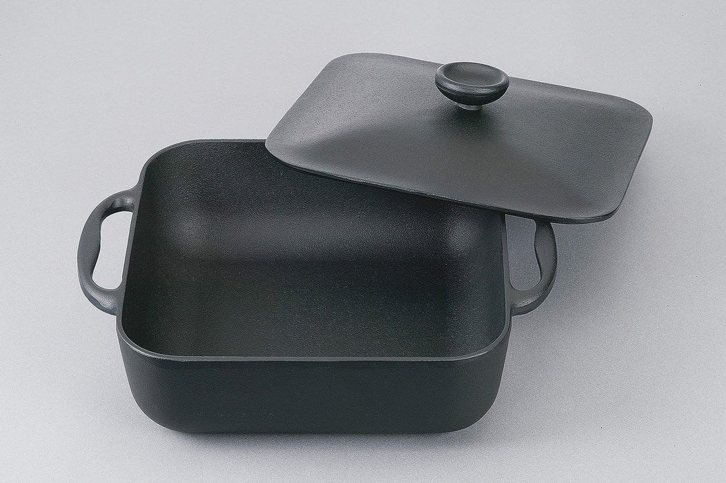 Iwachu Japan Square Pan Shallow & Deep Pot Set - Black Nambu Tekki 21700