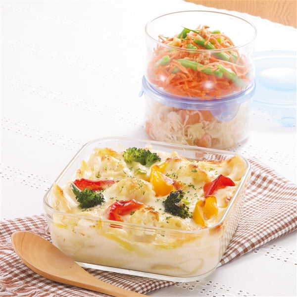 Iwaki 380ml Round Glass Food Container - Heat Resistant & Durable