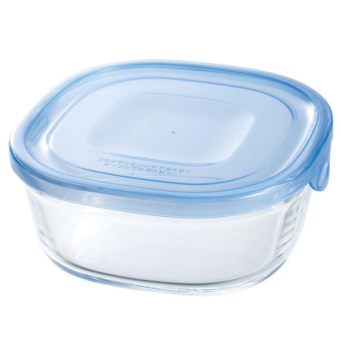 Iwaki 450ml Square Glass Food Container - Heat Resistant & Durable